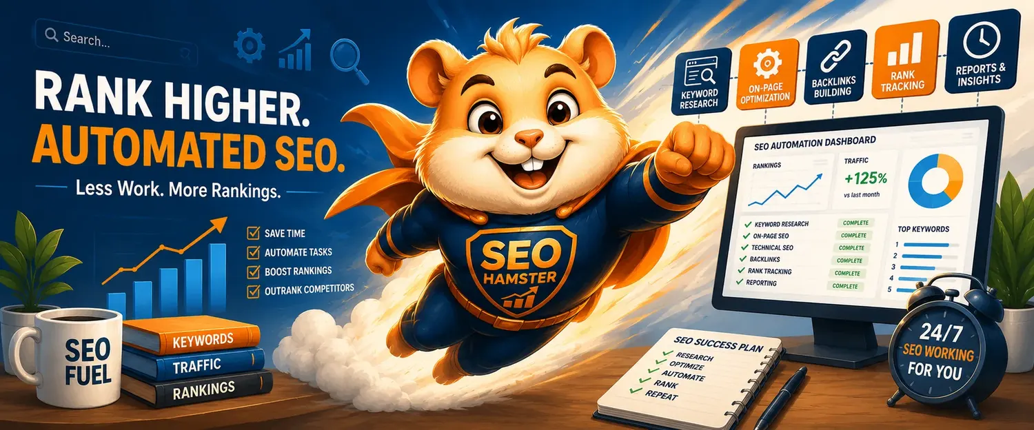 SEO Hamster — Rank higher with automated SEO. Save time, automate tasks, boost rankings, outrank competitors.
